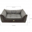 Ръчно изработено легло CAZO Soft Bed Premium Grey със свалящ се калъф за лесно почистване